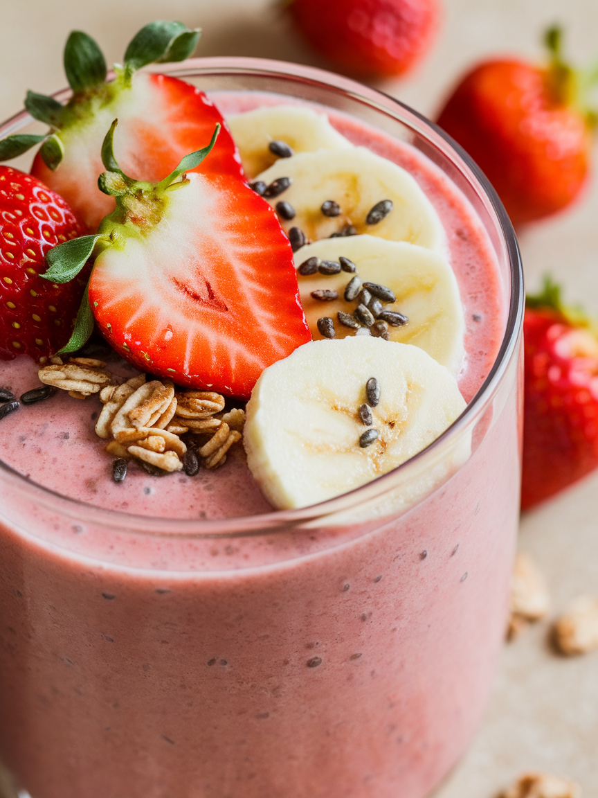 Naturally Sweet Strawberry Banana Smoothie That Needs No Extra Sugar - strawberry banana smoothie ingredients