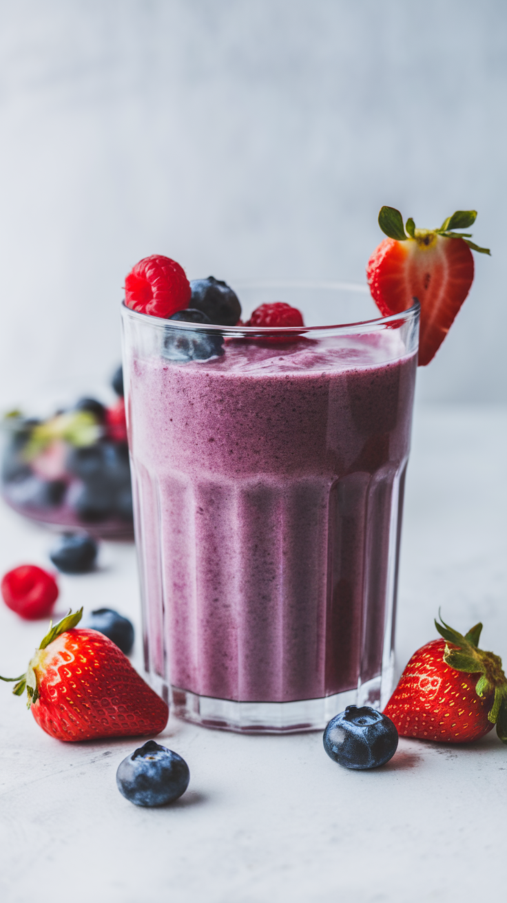 Nourishing Smoothie That Works Any Time of Day - berry smoothie blender