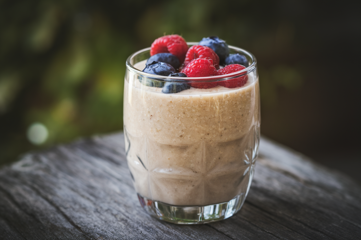 Oat Smoothie for Mornings When You Need Something Filling - oat smoothie glass
