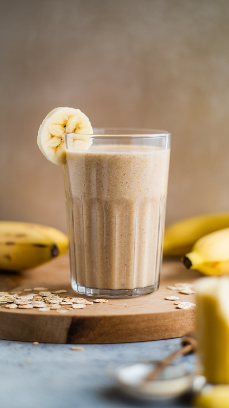 Oat Smoothie for Mornings When You Need Something Filling - oat smoothie glass