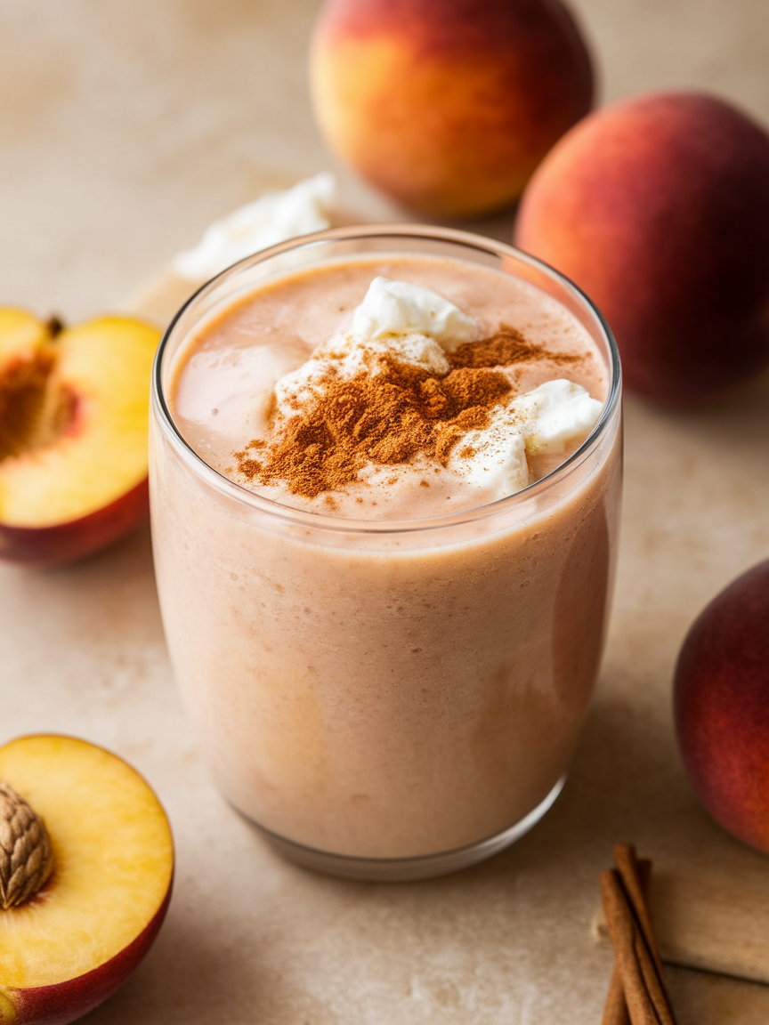 Peach Cottage Cheese Smoothie That’s Creamy, Fruity, and Protein-Packed - peach cottage cheese smoothie