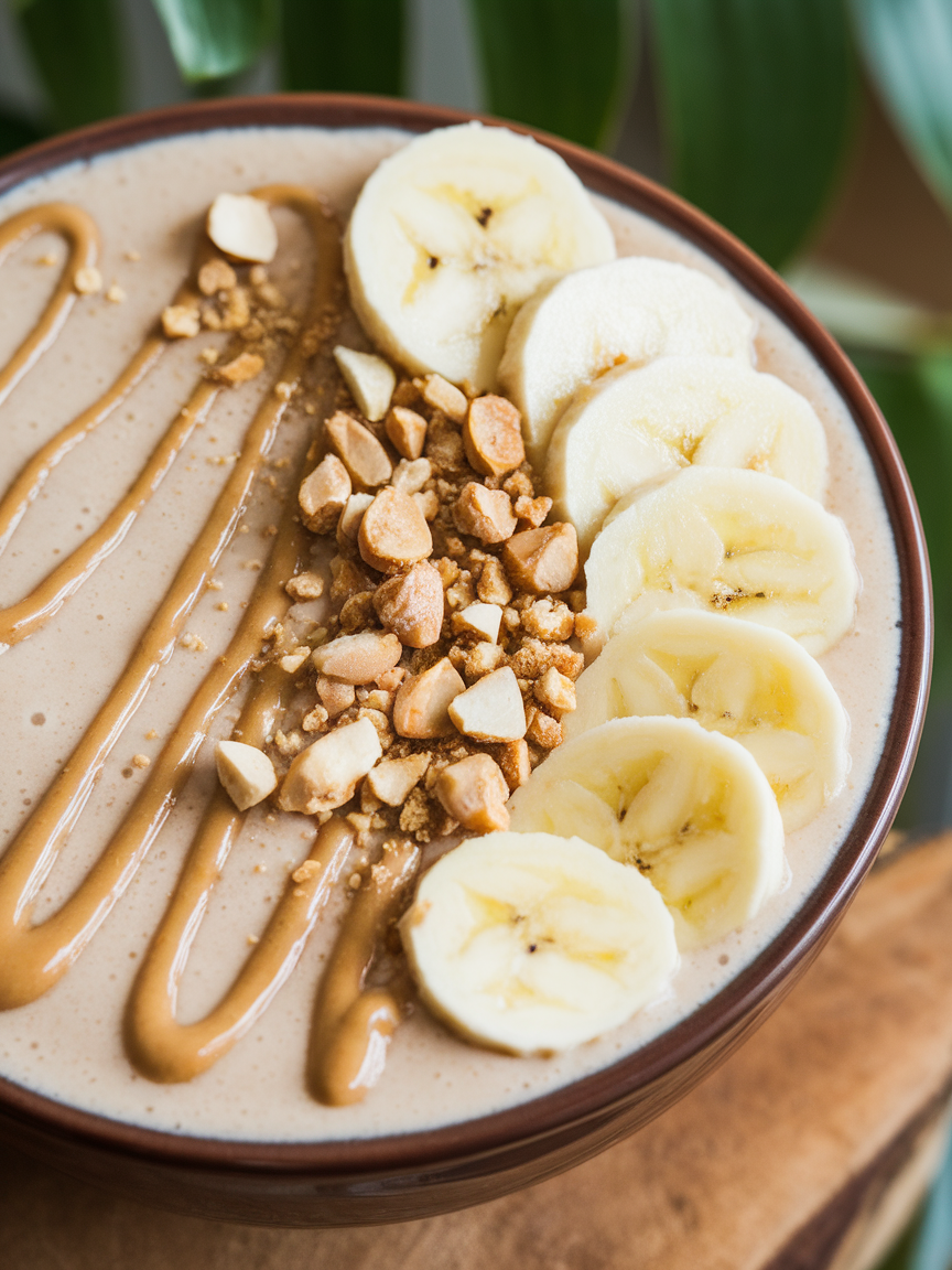 Peanut Butter Banana Smoothie Bowl That Tastes Seriously Good - smoothie bowl in blender