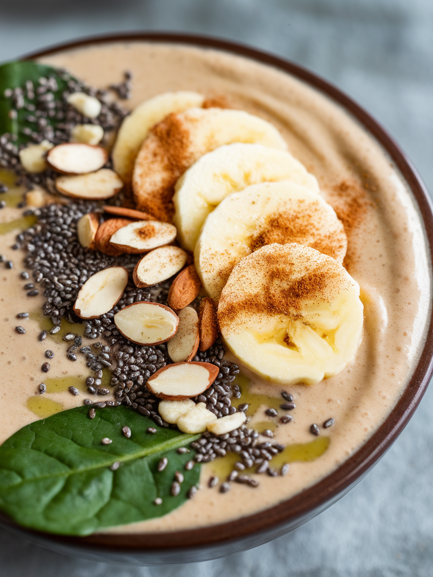 Peanut Butter Banana Smoothie Bowl That Tastes Seriously Good - smoothie bowl with toppings