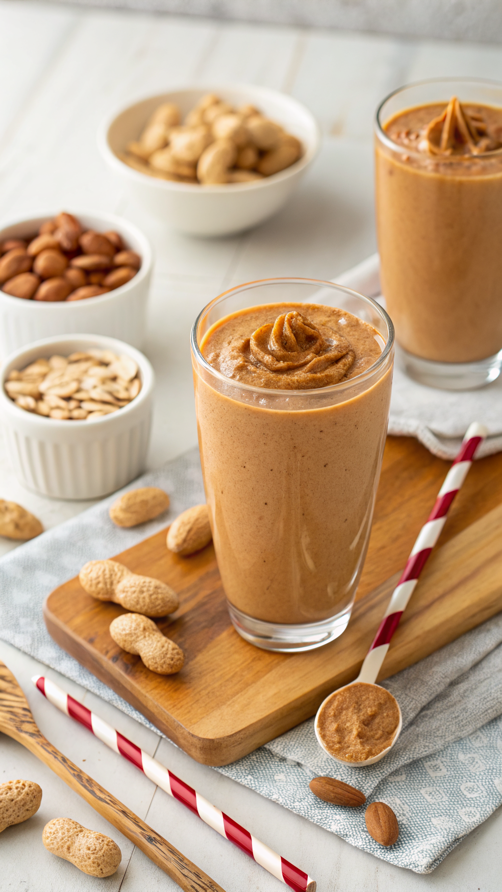 Peanut-Butter Smoothie Recipe for Protein and Gains - peanut butter smoothie glass