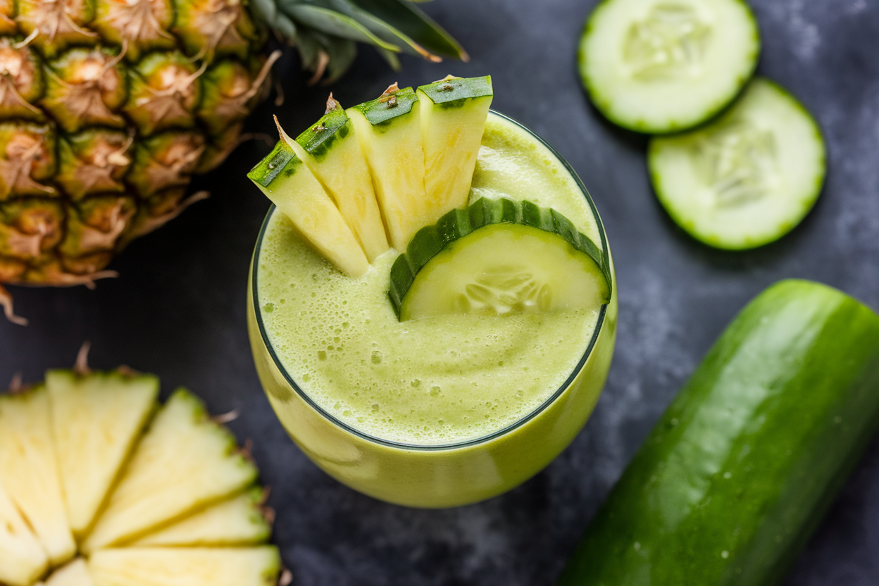 Pineapple Cucumber Green Smoothie That’s Light, Fresh, and Easy - pineapple cucumber smoothie