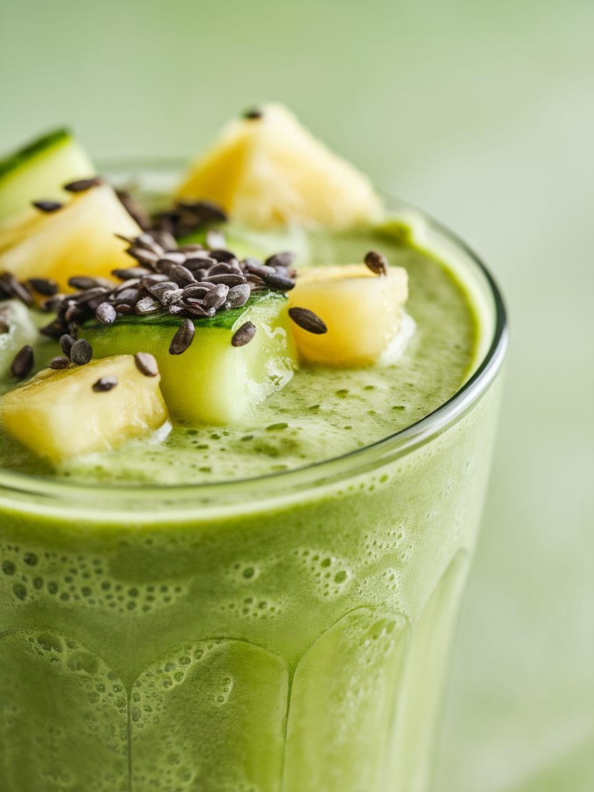 Pineapple Cucumber Green Smoothie That’s Light, Fresh, and Easy - pineapple cucumber smoothie