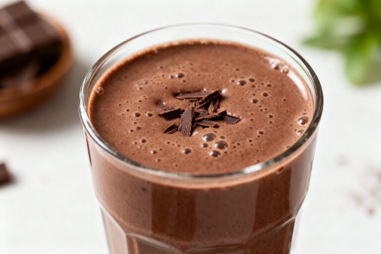 Protein Smoothie for Weight Gain That Still Tastes Like a Treat - chocolate smoothie glass