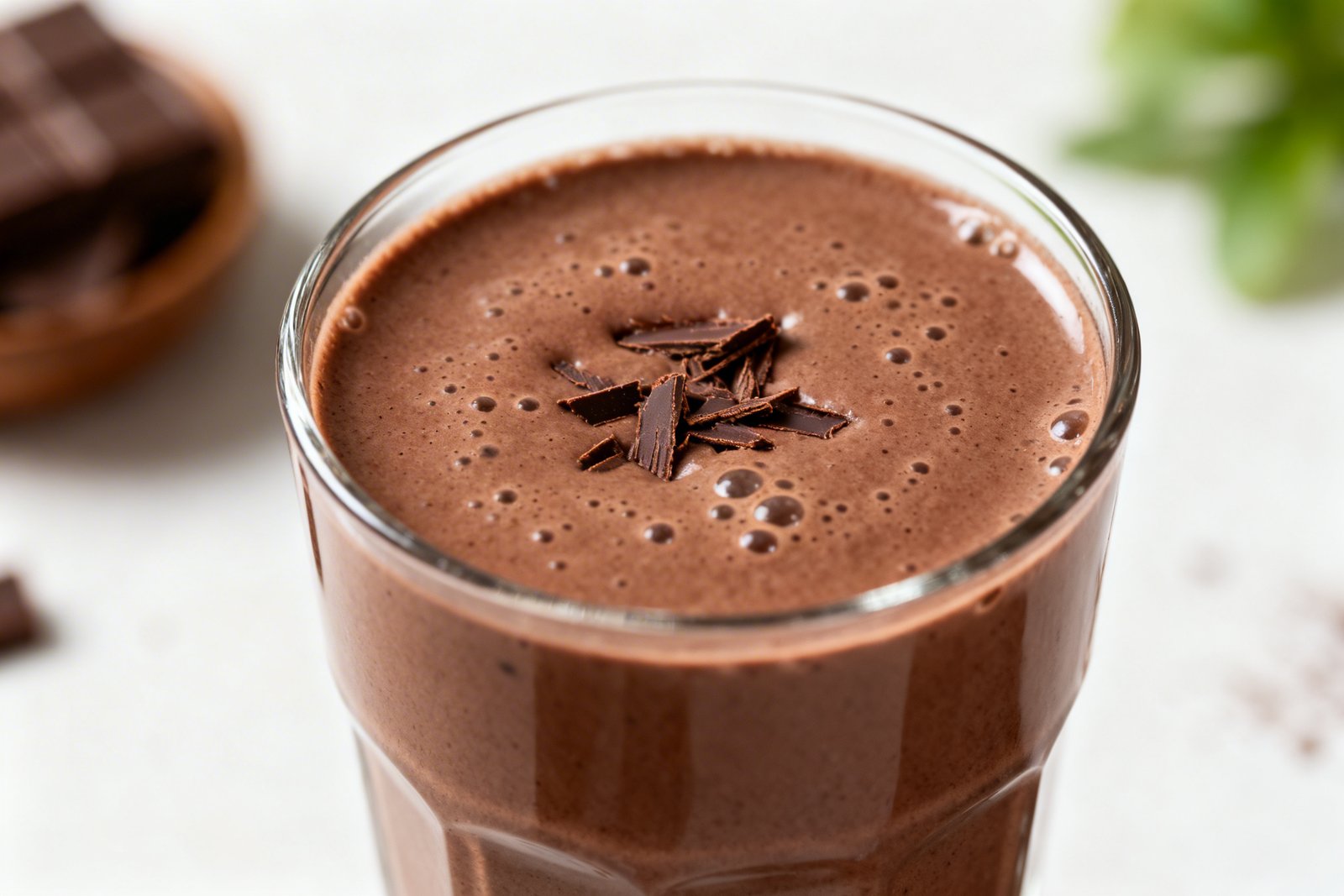 Protein Smoothie for Weight Gain That Still Tastes Like a Treat - chocolate smoothie glass