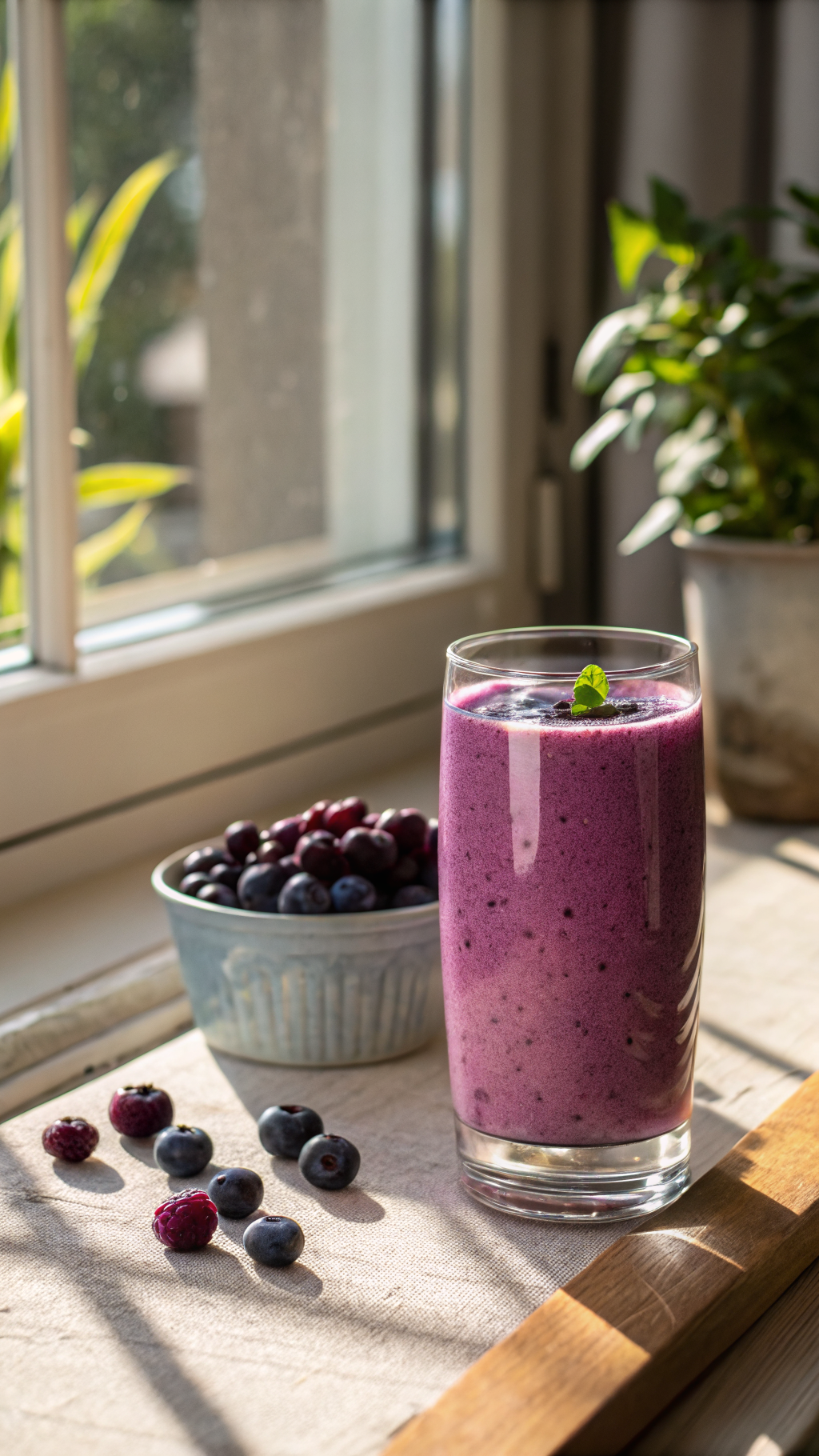 Protein Smoothie for Women That Feels Nourishing, Not Heavy - berry purple smoothie