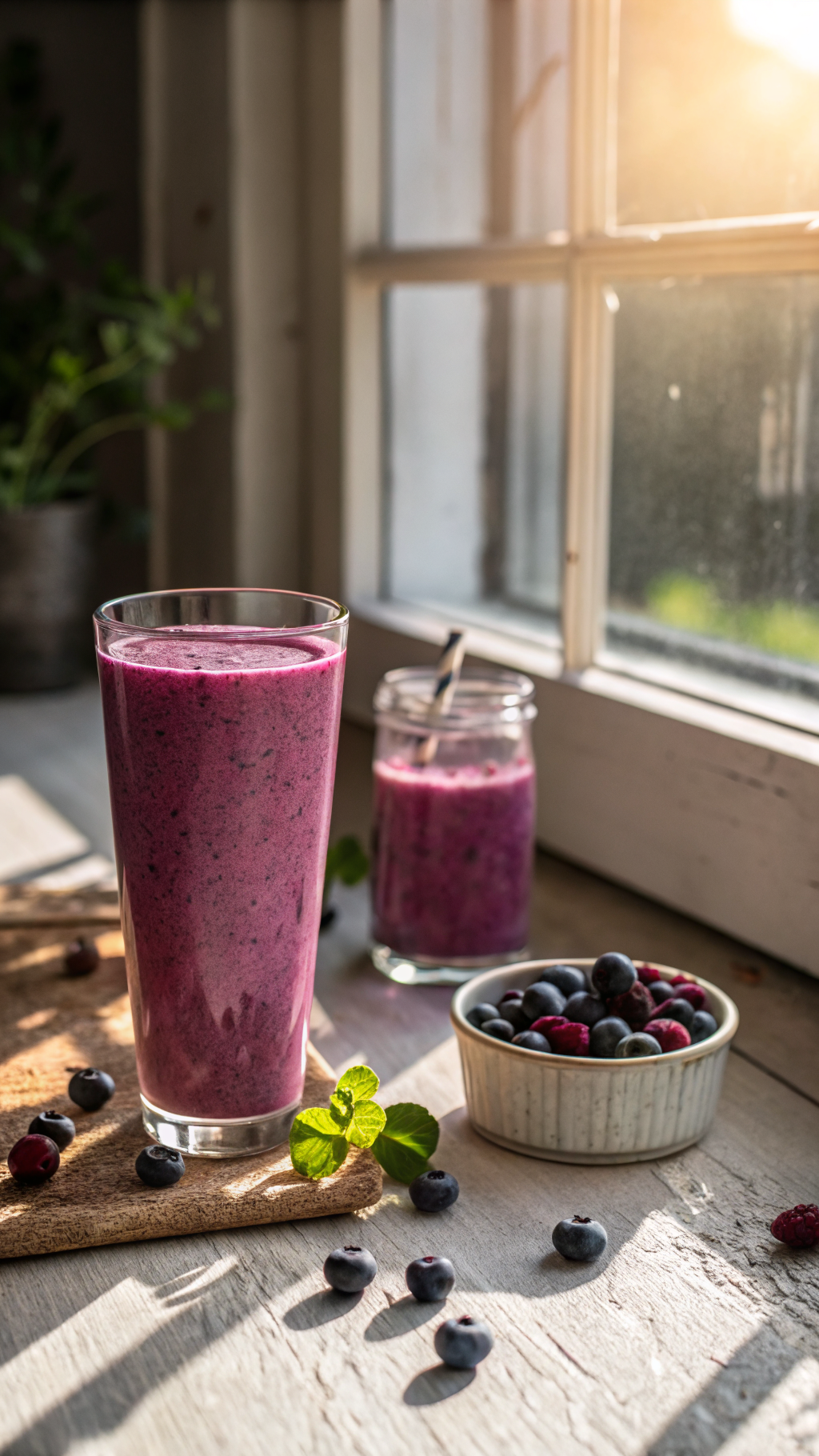 Protein Smoothie for Women That Feels Nourishing, Not Heavy - berry purple smoothie