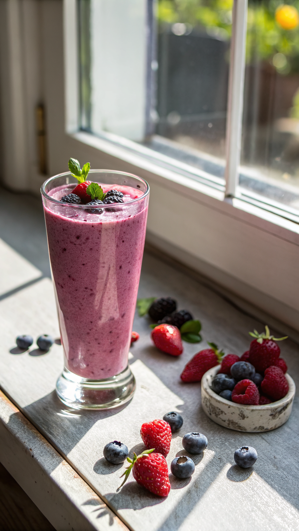 Protein Smoothie with Greek Yogurt for an Easy Everyday Breakfast - protein smoothie blender