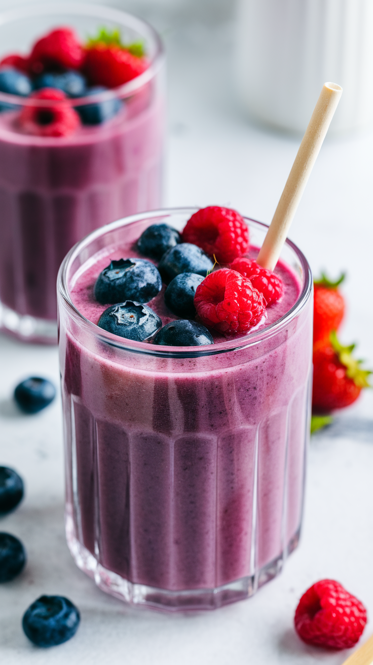 Quick Smoothie Recipe for When You Have Zero Time - berry smoothie blender