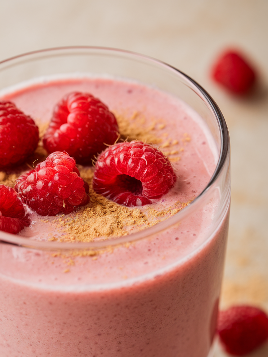 Raspberry Vanilla Yogurt Smoothie That’s Creamy and Pretty in Pink - raspberry vanilla smoothie
