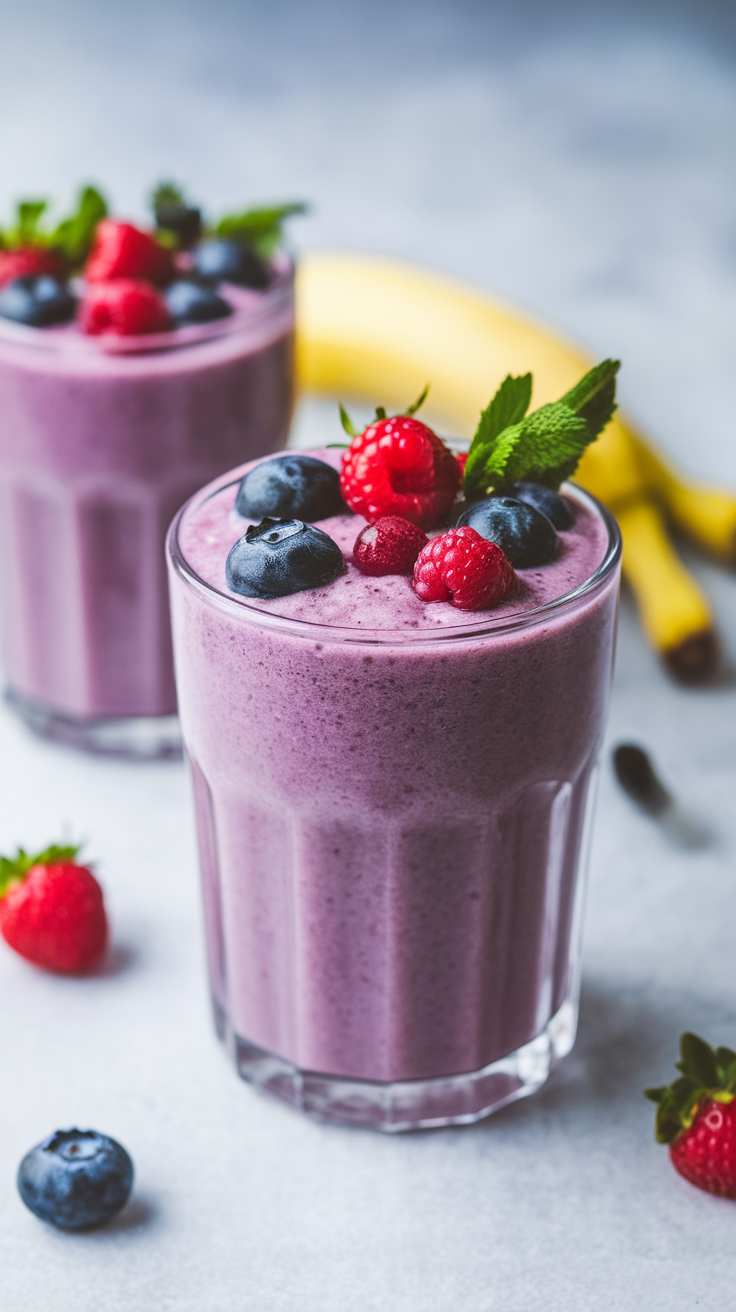 Recovery Smoothie That Feels Easy After a Workout - banana berry smoothie