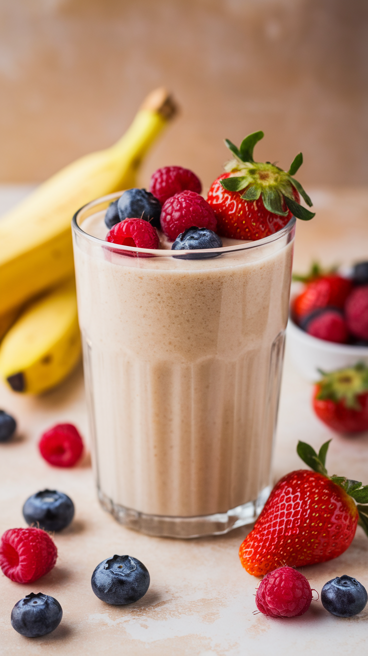Simple Breakfast Smoothie That Works Even on Low-Energy Mornings - breakfast smoothie glass