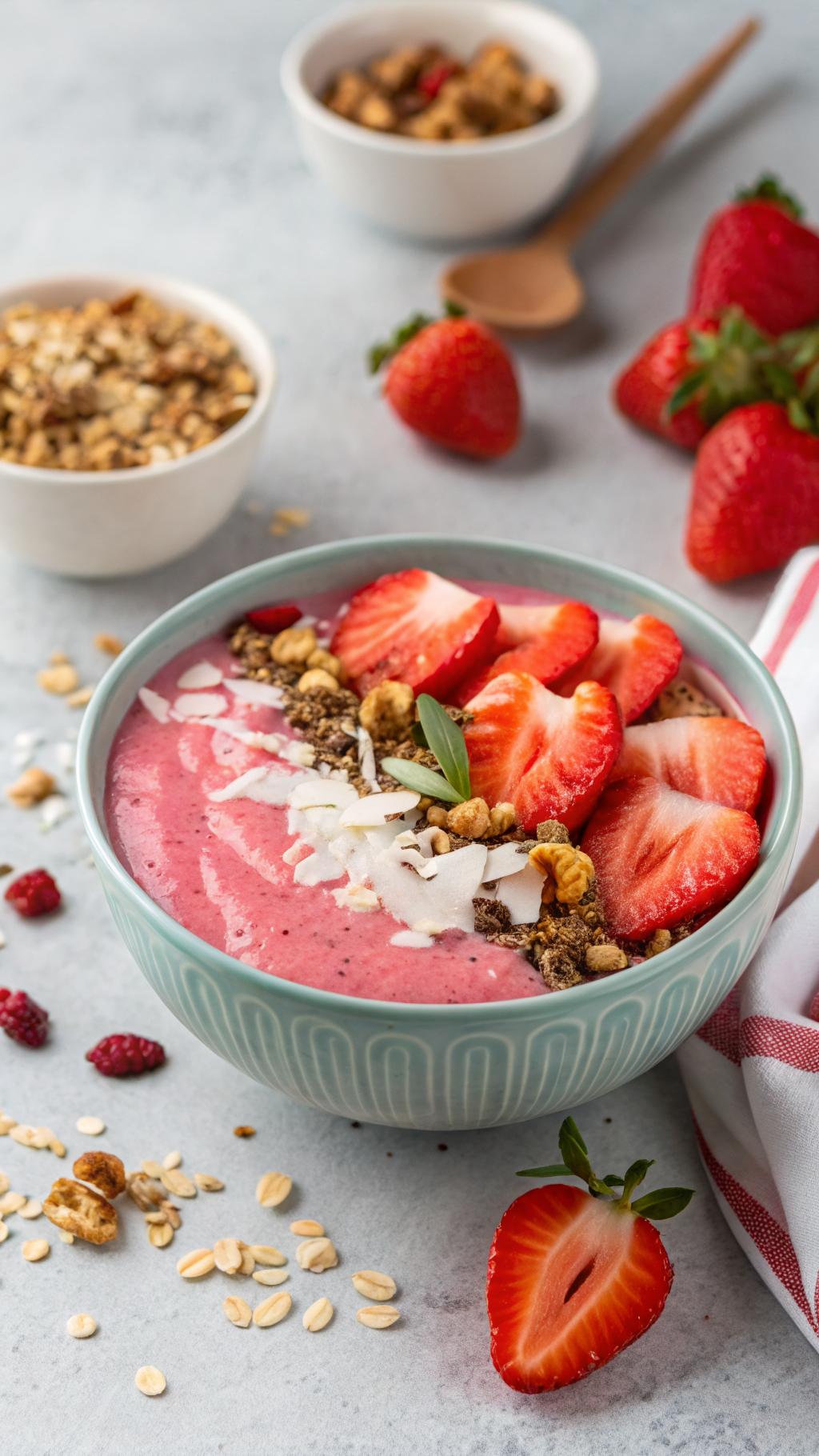 Smoothie Bowl Recipe That Comes Out Thick Enough for Toppings - smoothie bowl blender texture
