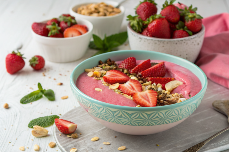 Smoothie Bowl Recipe That Comes Out Thick Enough for Toppings - smoothie bowl toppings