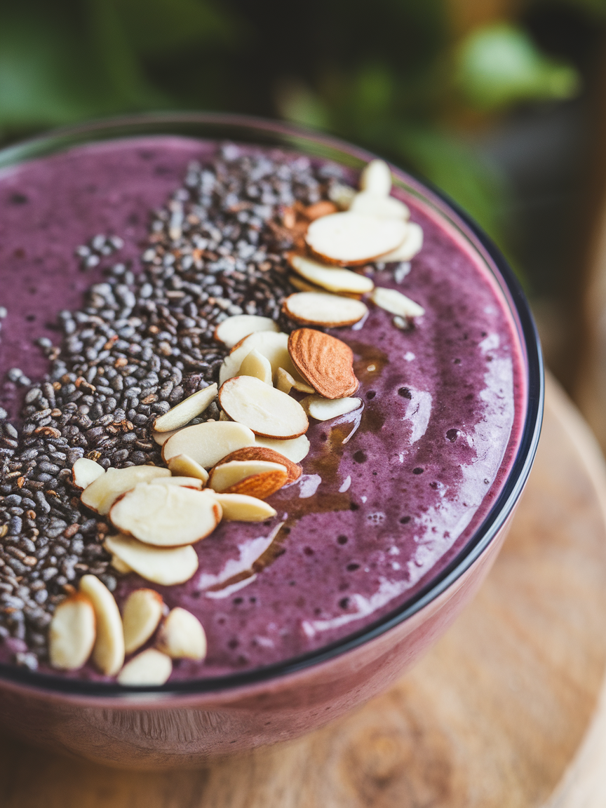 Smoothie Bowl with Chia Seeds for Extra Texture and Staying Power - smoothie bowl with chia seeds