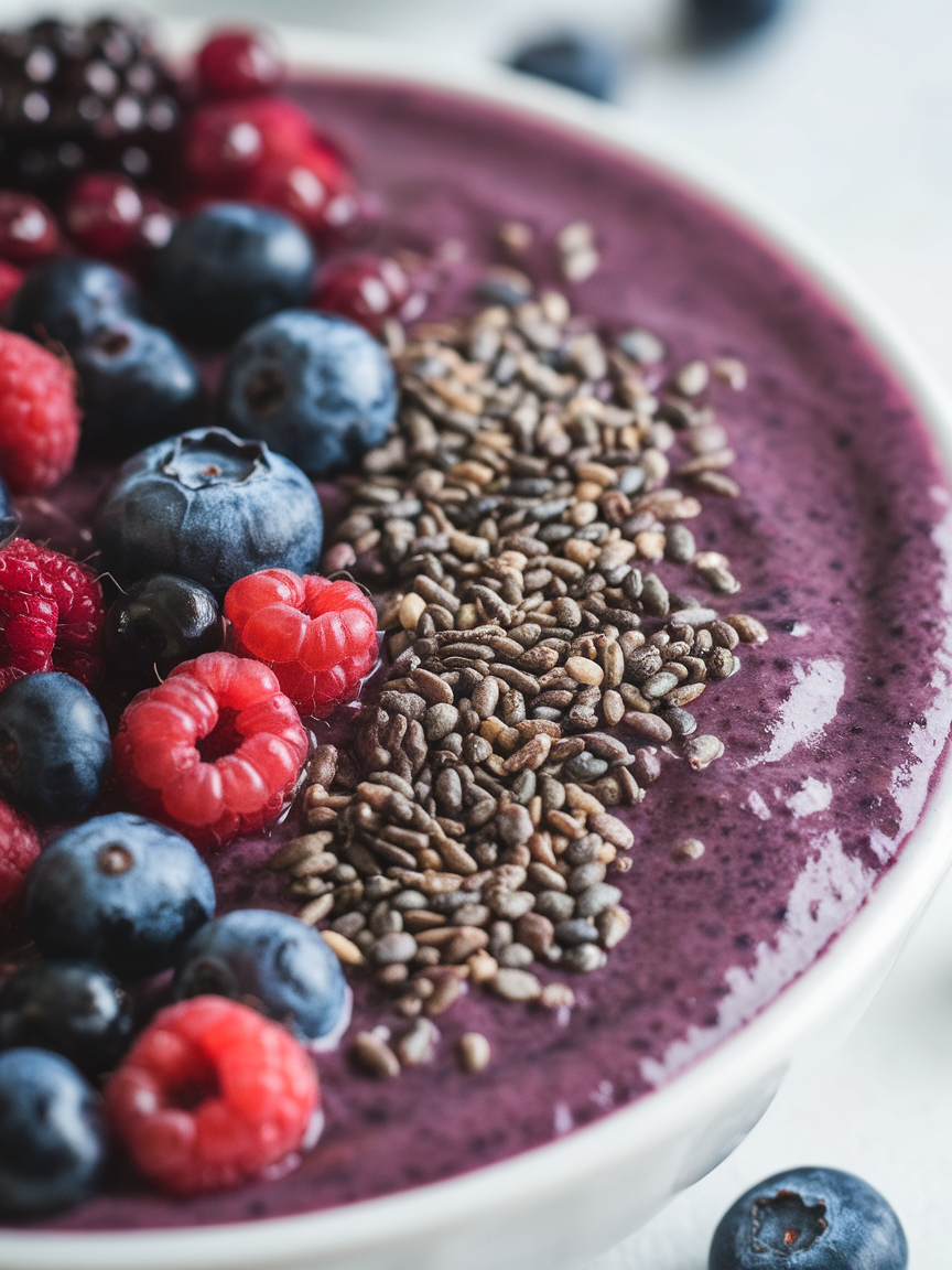 Smoothie Bowl with Chia Seeds for Extra Texture and Staying Power - smoothie bowl with chia seeds