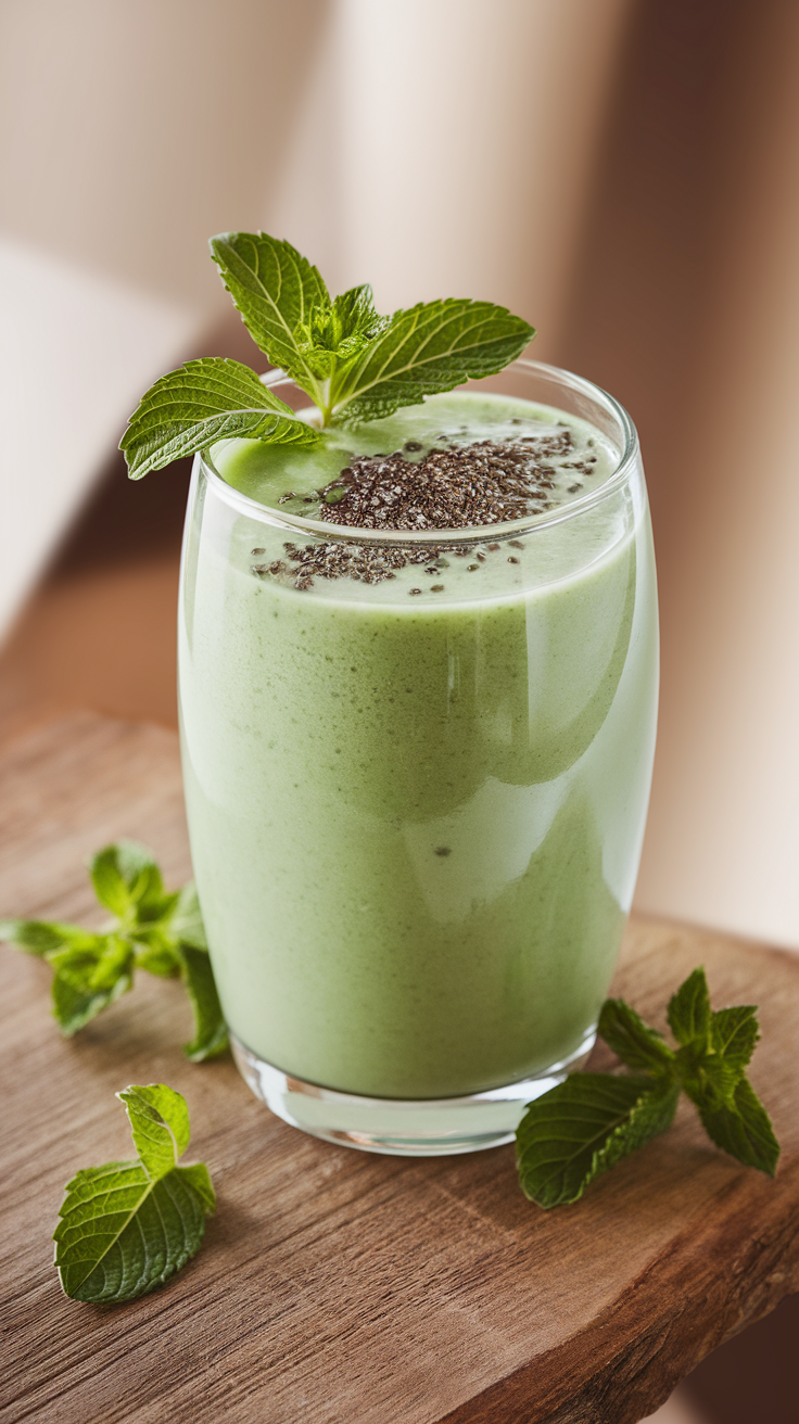 Smoothie for Bloating When Heavy Food Sounds Like Too Much - smoothie in clear glass
