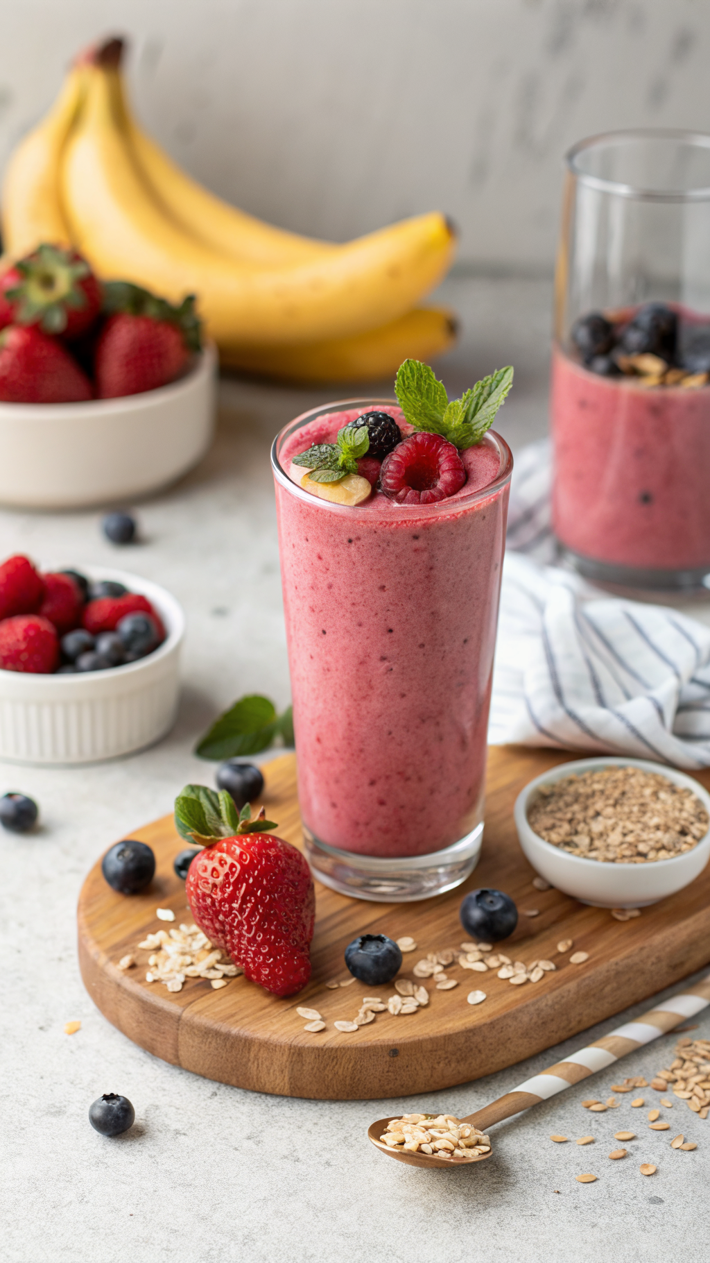 Smoothie Recipe for When You Don’t Feel Like Cooking - banana berry smoothie