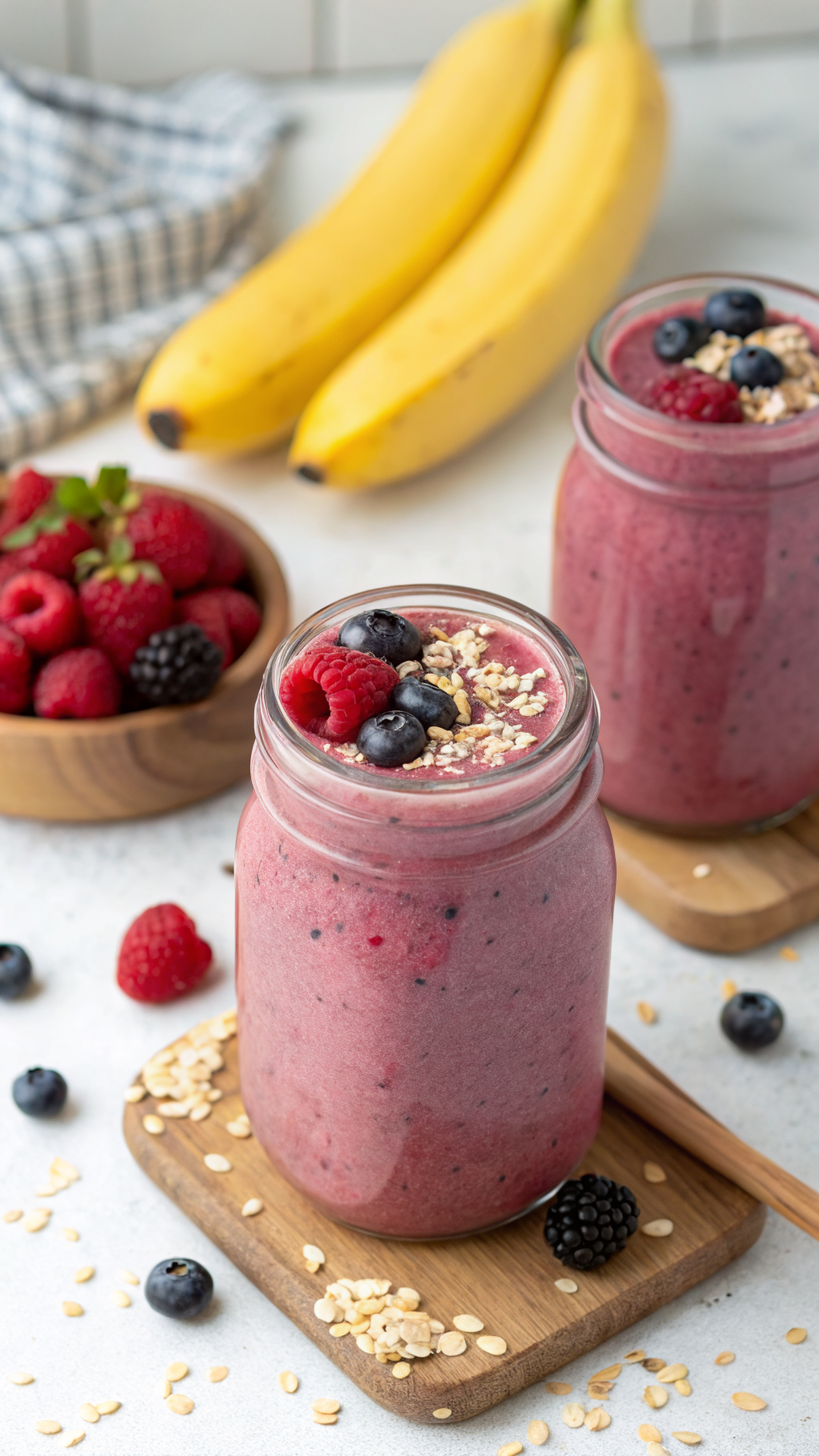 Smoothie Recipe for When You Don’t Feel Like Cooking - banana berry smoothie