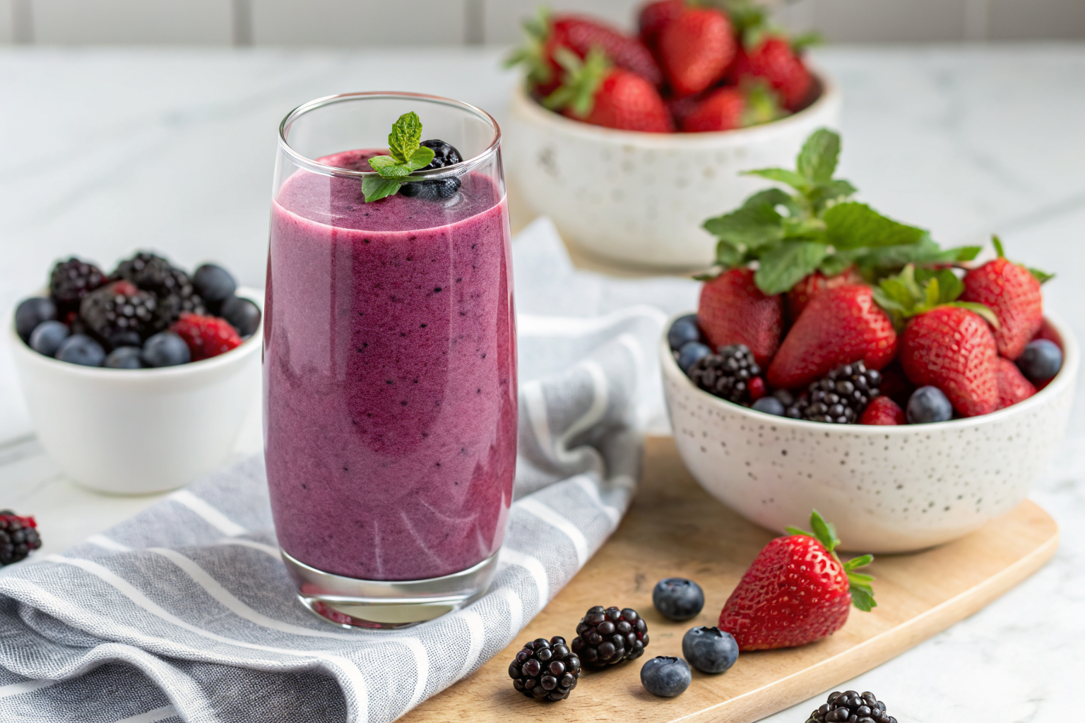 Smoothie Recipe You Will End Up Memorizing After One Try - berry smoothie glass