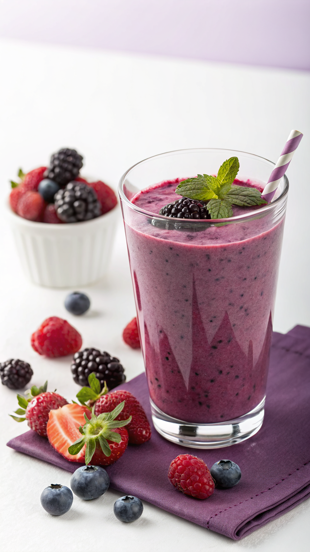 Smoothie Recipe You Will End Up Memorizing After One Try - berry smoothie glass