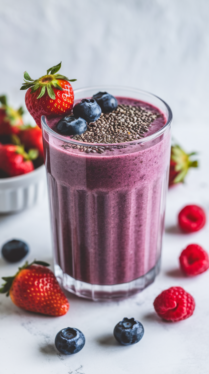 Smoothie That Keeps You Full Without Feeling Too Thick - berry smoothie pitcher