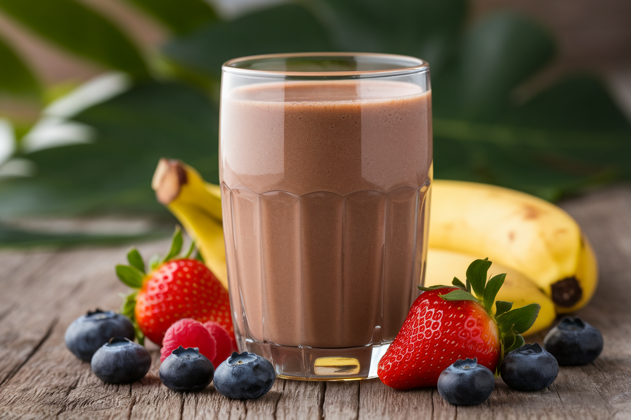 Smoothie That Tastes Like a Milkshake but Is Easier To Feel Good About - chocolate smoothie glass