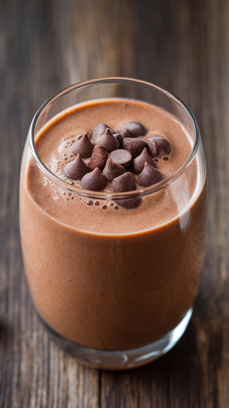 Smoothie That Tastes Like a Milkshake but Is Easier To Feel Good About - chocolate smoothie spoon