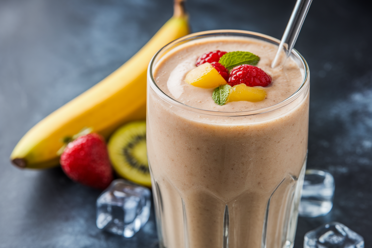 Smoothie Without Milk and Yogurt That Still Comes Out Creamy - smoothie in glass