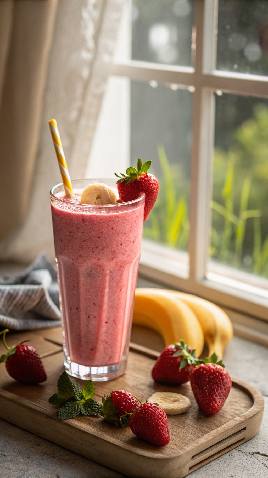Strawberry Banana Smoothie with Greek Yogurt That’s Extra Creamy and Filling - strawberry banana smoothie