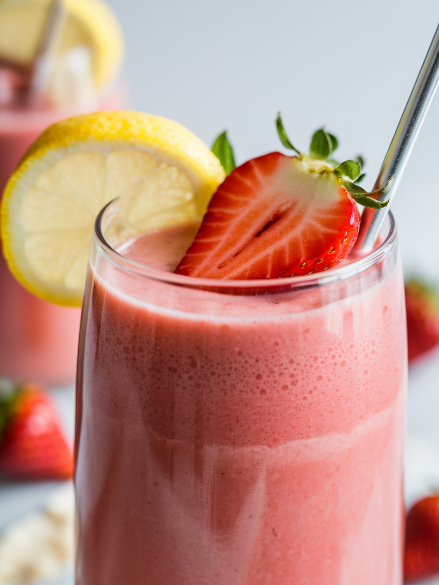 Strawberry Lemonade Smoothie for the Ultimate Summer Refreshment - strawberry lemonade smoothie blender
