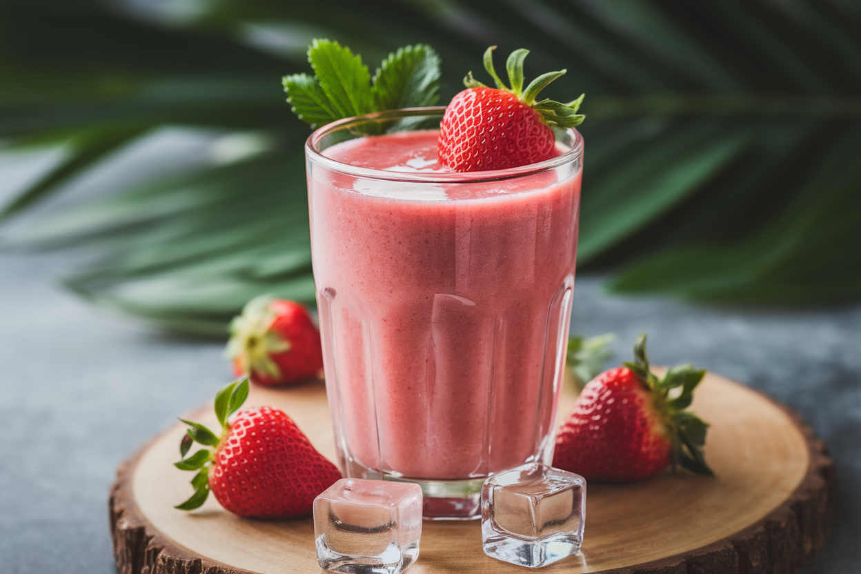 Strawberry Smoothie Without Banana That Still Tastes Sweet and Smooth - strawberry smoothie glass