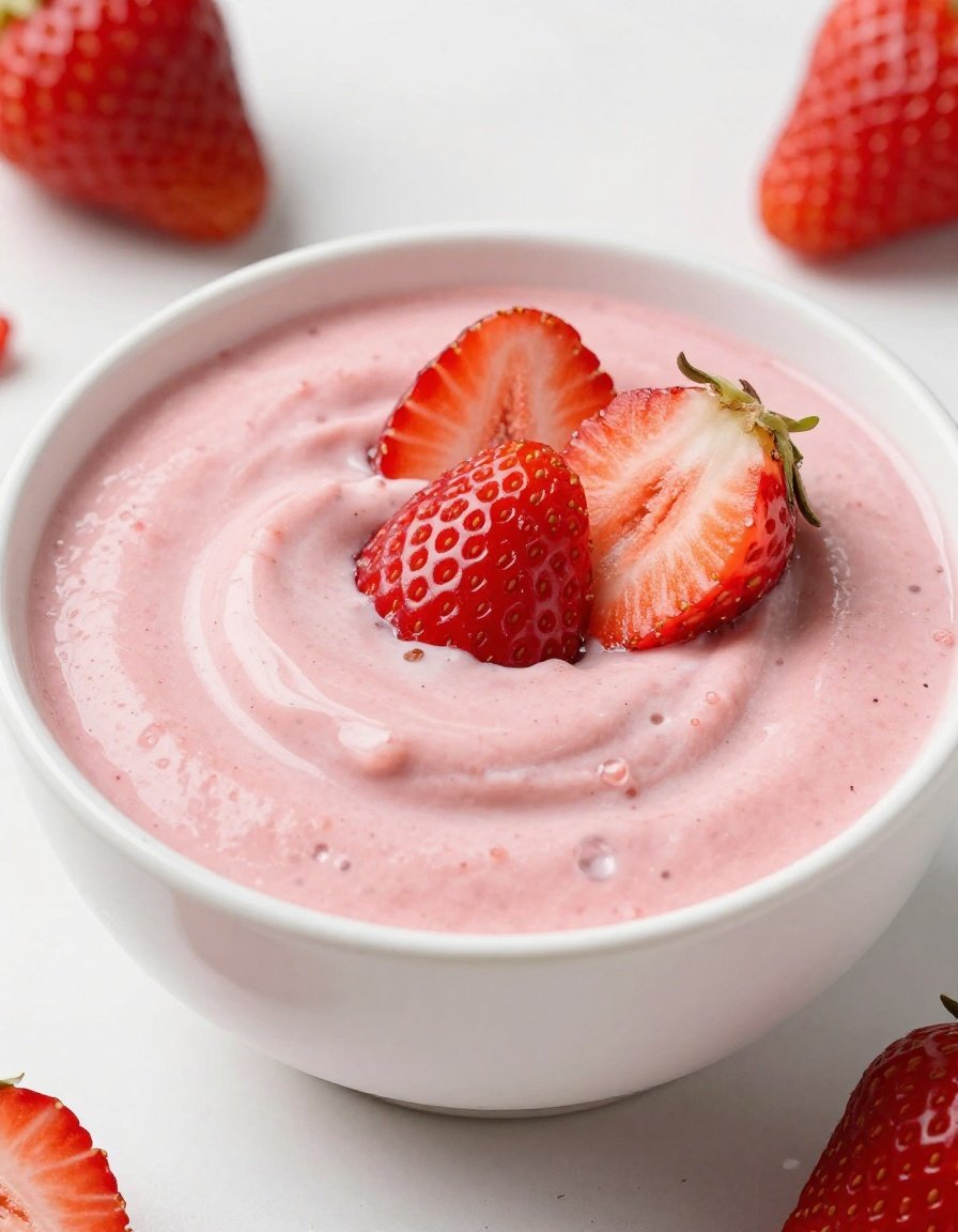 Thick Strawberry Smoothie Bowl Recipe with the Perfect Spoonable Texture - strawberry smoothie bowl