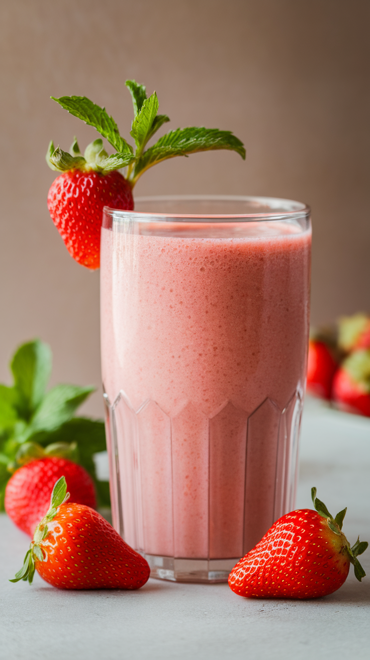Treat Smoothie for When You Want Something Sweet and Cold Fast - strawberry pink smoothie
