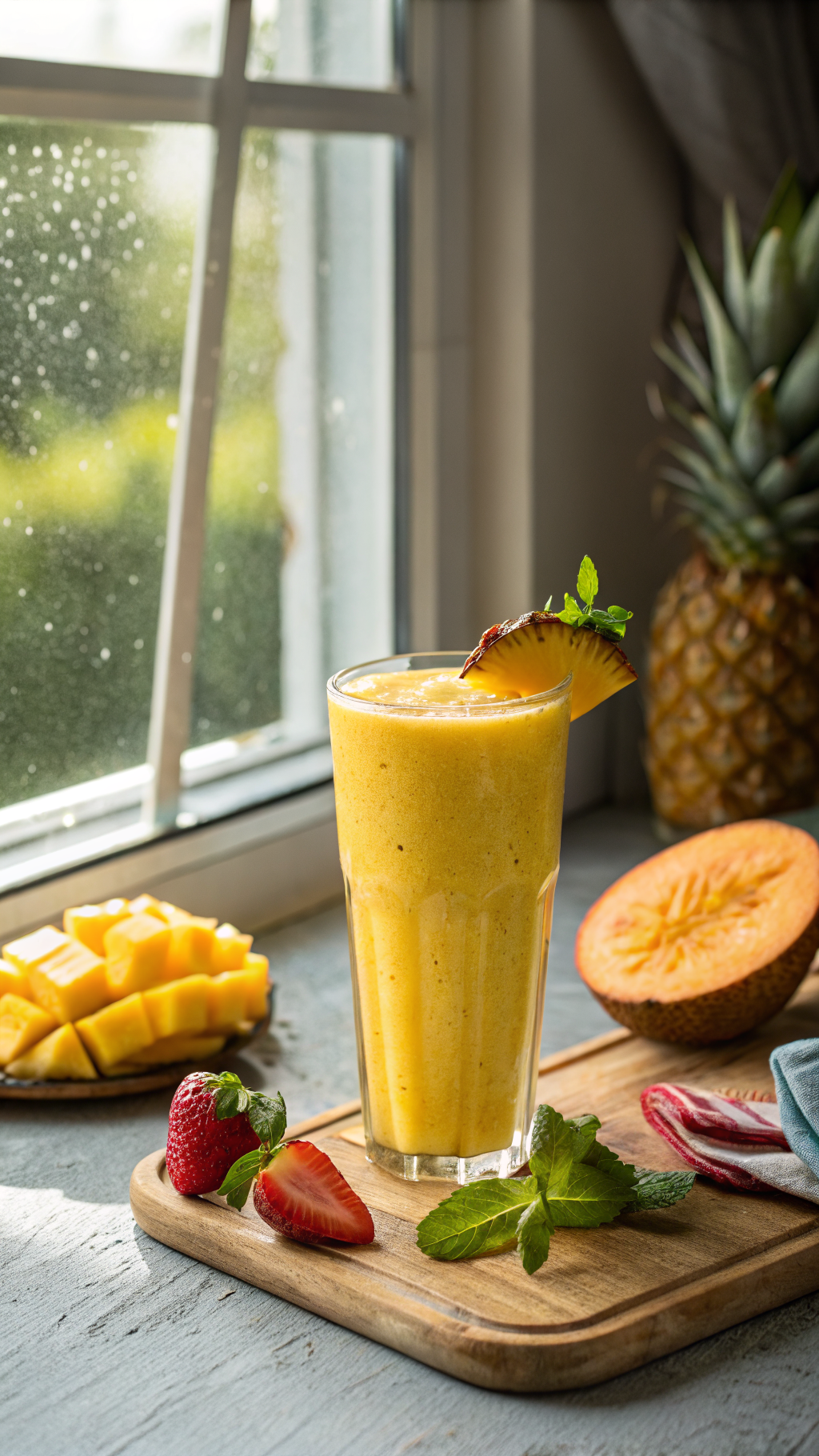Tropical Fruit Smoothie Recipe That Feels Like a Beach Vacation - tropical fruit smoothie blender