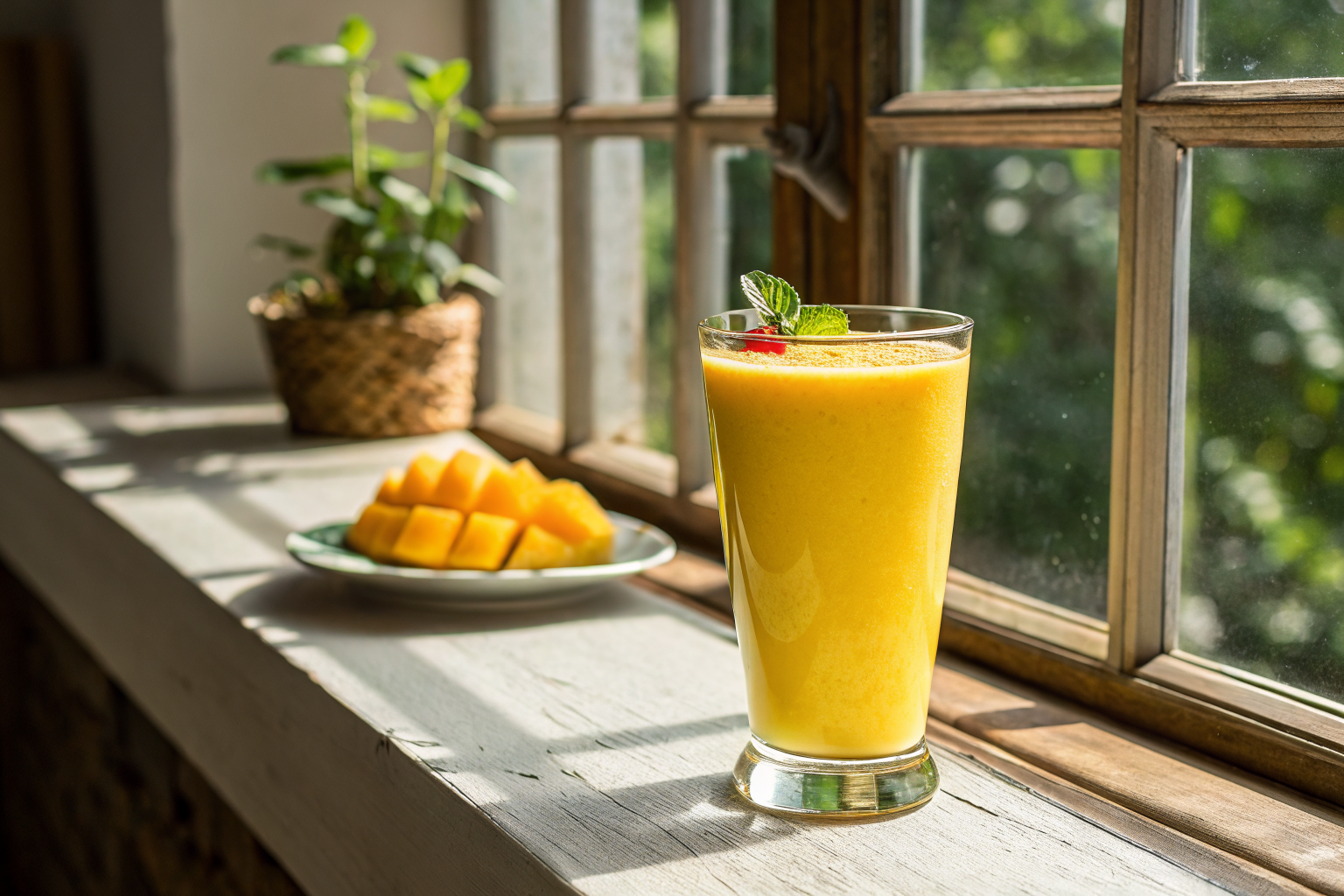 Tropical Fruit Smoothie Recipe That Feels Like a Beach Vacation - tropical fruit smoothie glass