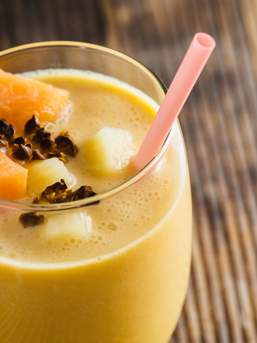 Tropical Papaya Pineapple Smoothie for a Sunny Morning Boost - papaya pineapple smoothie blender