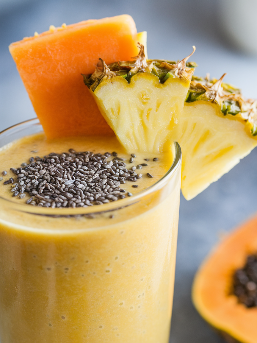 Tropical Papaya Pineapple Smoothie for a Sunny Morning Boost - papaya pineapple smoothie ingredients
