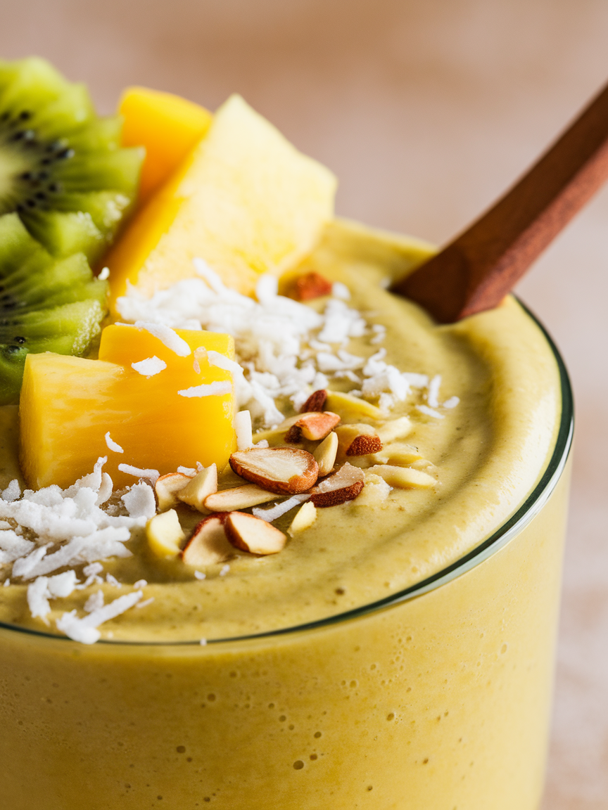 Tropical Smoothie Bowl Recipe That Brings Vacation Energy to Breakfast - smoothie bowl thick base