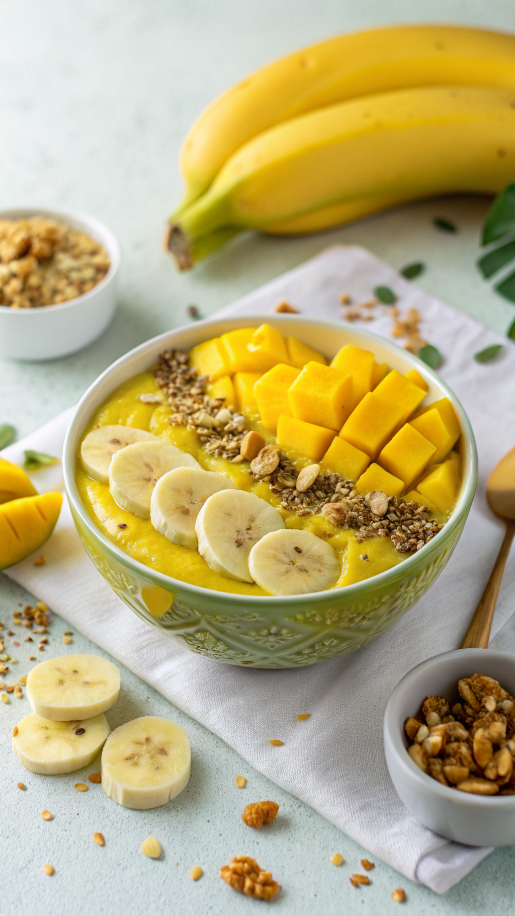 Tropical Smoothie Bowl That Feels Like a Cafe Order - smoothie bowl arrangement