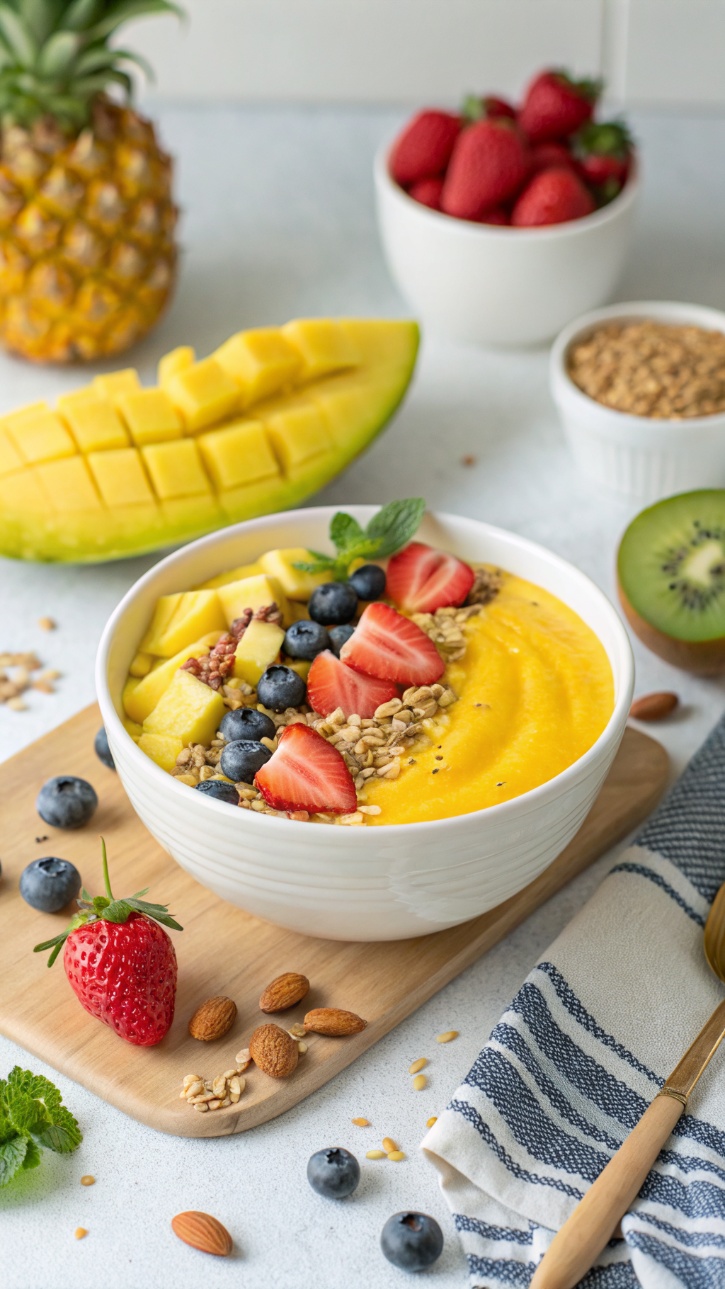 Tropical Smoothie Bowl That Feels Like a Cafe Order - smoothie bowl base