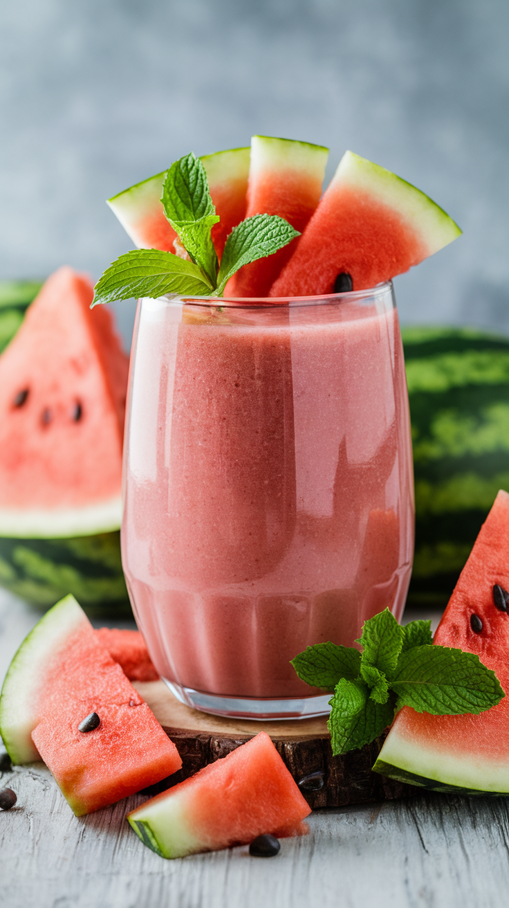 Watermelon Smoothie That Feels Like Peak Summer in a Glass - watermelon smoothie blender