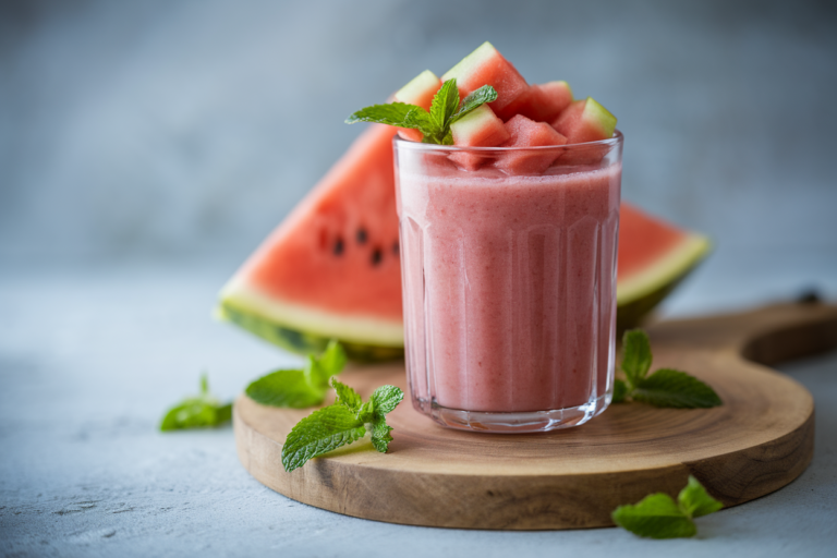 Watermelon Smoothie That Feels Like Peak Summer in a Glass - watermelon smoothie glass