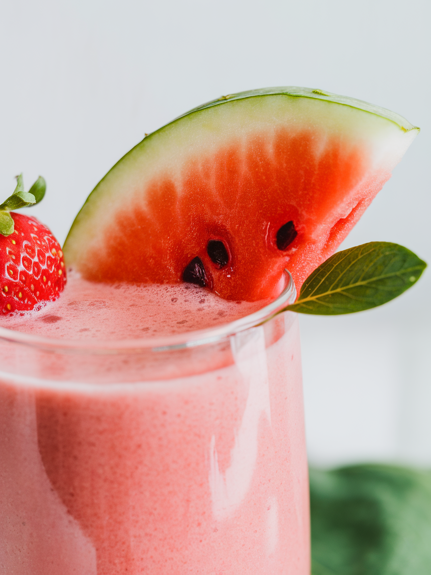 Watermelon Strawberry Smoothie for Hot Summer Days - watermelon strawberry smoothie blender