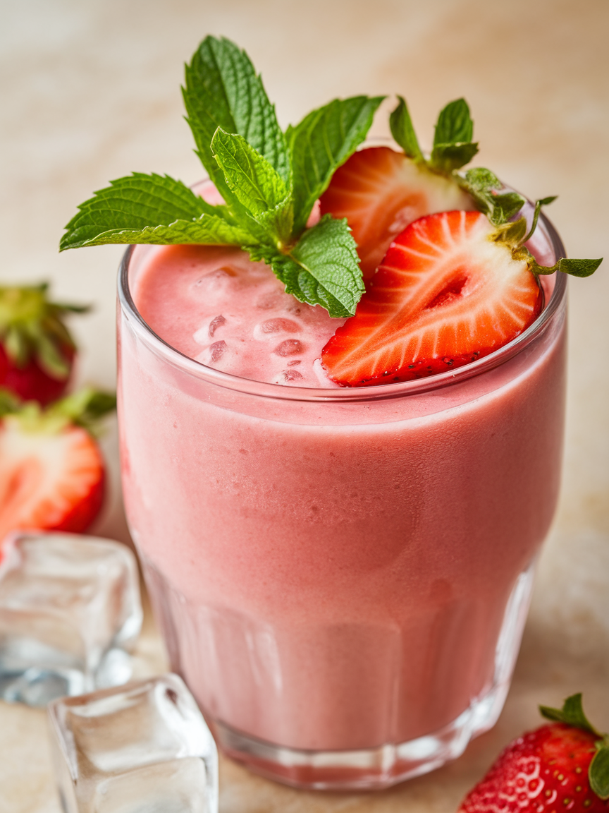 Watermelon Strawberry Smoothie for Hot Summer Days - watermelon strawberry smoothie ingredients