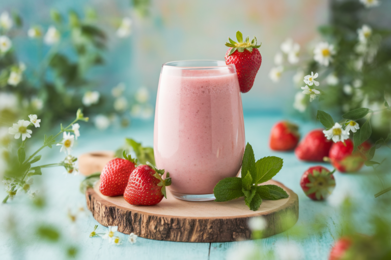 Yogurt Smoothie That Comes Out Thick, Smooth, and Easy - strawberry yogurt smoothie