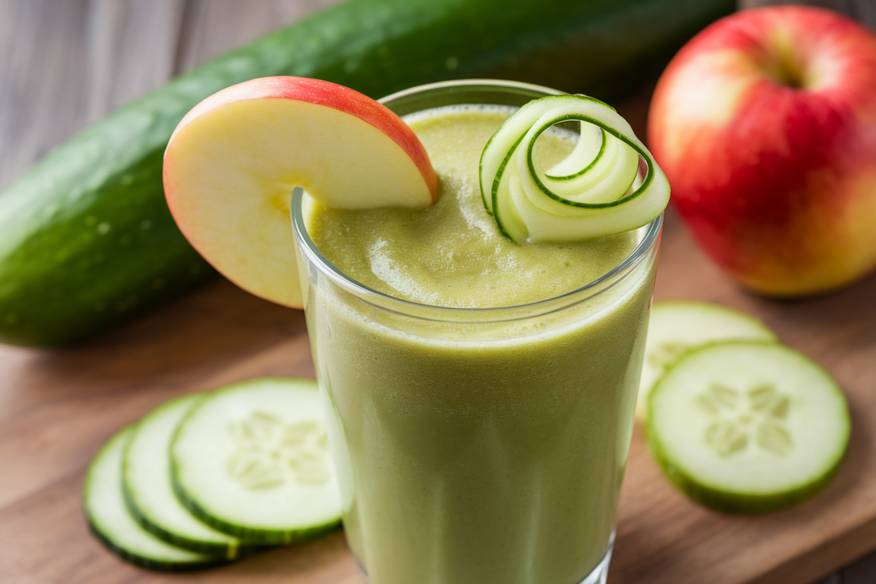 Apple Cucumber Mint Smoothie That’s Crisp, Green, and Refreshing - apple cucumber smoothie